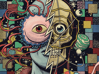 Suprassuma comics et ovni retro sci fi sci-fi scifi skull space ufo vintage