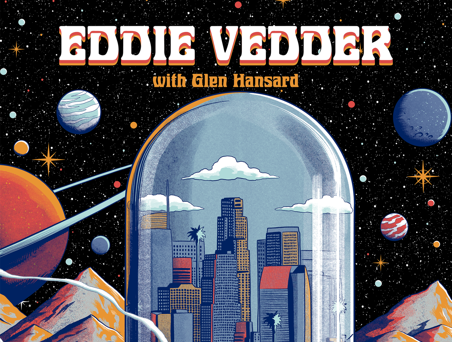 Eddie Vedder eddie vedder gig music pearl jam poster retro scifi show space