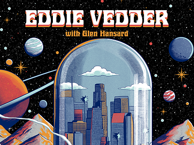 Eddie Vedder eddie vedder gig music pearl jam poster retro scifi show space