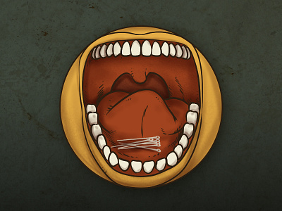 Needles houdini illustration magic mouth needle teeth tongue tooth