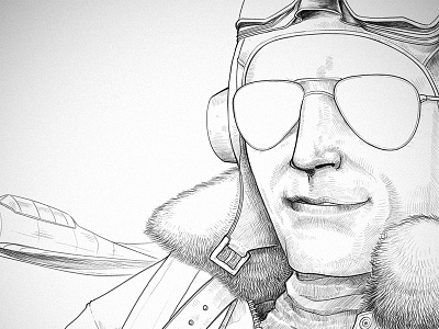 Pilot airplane glasses pencil pilot plane rayban sketch vintage