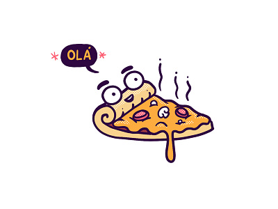 Pizza doodle cheese doodle food illustration pizza