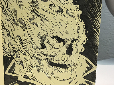 Ghost Rider comics fire ghost rider illustration ink moleskine rider sketch skull