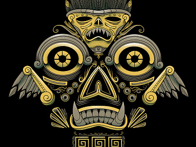 Aztec aztec death dia de los muertos illustration mask mexico muerte skull tequila