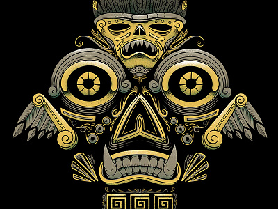 Aztec aztec death dia de los muertos illustration mask mexico muerte skull tequila
