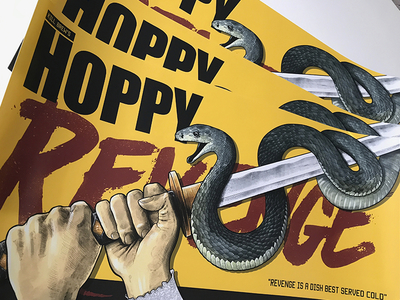 Hoppy Revenge Posters beer craft craft beer ninja poster print snake sword tarantino