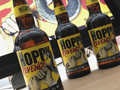 Hoppy Revenge Labels beer black mamba brewery design label package packaging revenge brewery snake sword