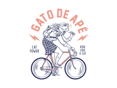 Ride Like a Cat beer bicycle bike cat power pussy ride skull