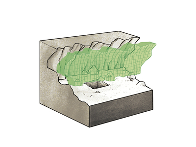 3d scanning 3d diagram ground infographic land relief rock scanner soil