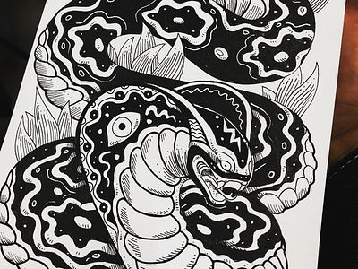 Naja art brush cobra doodle illustration ink moleskine naja oldschool sketch snake tattoo