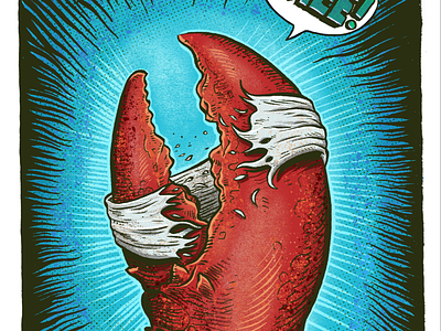 Free! (Colors) brush claw freedom illustration ink lobster moleskine