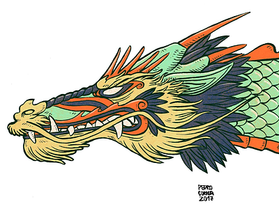 Chinese dragon brush china chinese dragon illustration ink monster