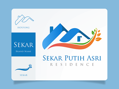 Logo Design : Sekar Putih Asri Residence blue branding company company logo graphic design housing instansi logo minimalist residence simple simple logo soft design