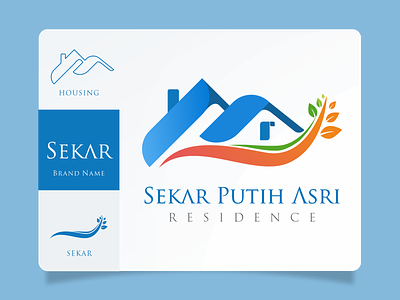 Logo Design : Sekar Putih Asri Residence blue branding company company logo graphic design housing instansi logo minimalist residence simple simple logo soft design