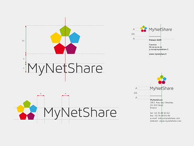 Mynetshare colorful guidelines logotype my net share