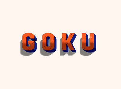 Goku Hand-drawn Typography anime design dragonballz goku graphic design hand drawn typography
