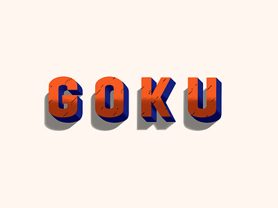 Goku Hand-drawn Typography