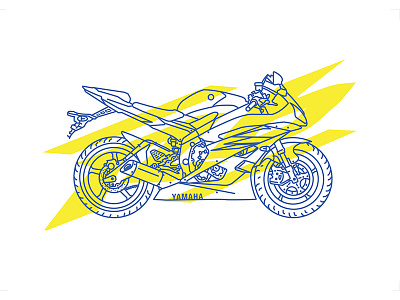Yamaha R6 design graphic illustration line minimal simple yamaha yamahar6