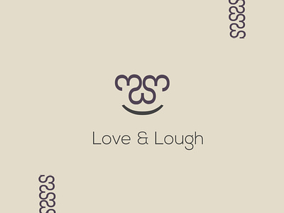 'Love & Laugh' design icon logo minimal