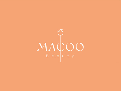 Minimal logo design for Macoo Beauty