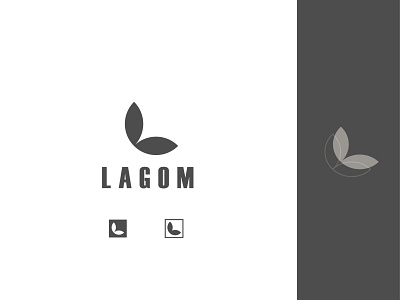 Lagom branding icon minimal modern logo