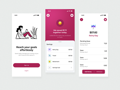 UI Design - Savings Apps app branding dailydesign design dribbble exploration figma mobileapps mobiledesign moneyapps ui uidesign uidesigner uiux uiuxdesigner ux