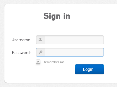 Login form #2 clean form login sign in user