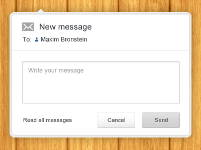 Message form form gui message