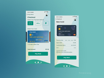 Credit Card Checkout Form #dailyui #002 graphic design mobile application ui website