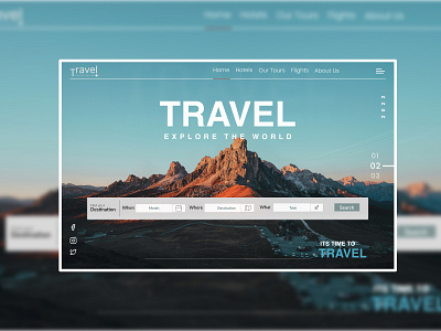 Travel and tours Landing Page #dailyui #003