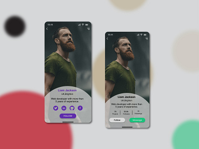 User Profile UI design by Nemwang on Dribbble