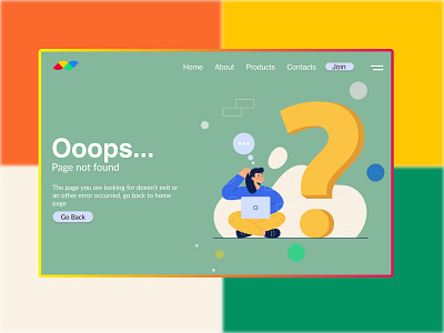 404 ERROR PAGE #DAILYUI graphic design ui ux web design website