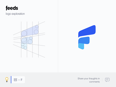 f monogram - feeds logo exploration