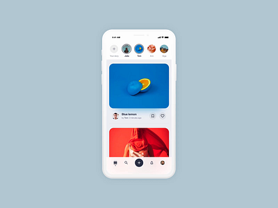 Photo Sharing App - pull to refresh animation app design interaction loading animation madewithadobexd madewithxd mamulashvili photo product prototype pull to refresh sharing tato ui ux web