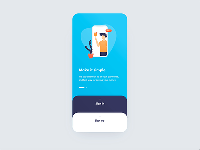 Sign In / Sign Up UI Animation animation antwoord app bank design illustration interaction madewithadobexd mamulashvili onboard onboarding onboarding screen onboarding ui product sign in sign up tato ui ux vector