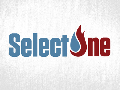 Select One Logo Design blue flame function logo red tungsten water