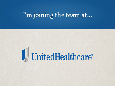 Joining the team at United Healthcare blue chaparral texture united healthcare