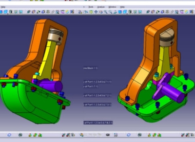 Single cylinder IC engine 3d modelling design