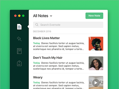 Evernote Mac Redesign (Working in Progress) evernote mac redesign