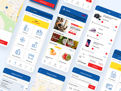 Carrefour UAE Mobile App app cart checkout chegout ecommerce map mobile payment shop