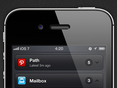 iOS 7 - Concept | Notification Center apple concept ios iphone noticaiton