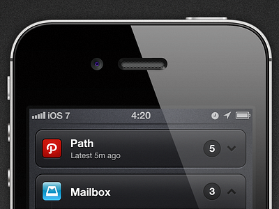 iOS 7 - Concept | Notification Center