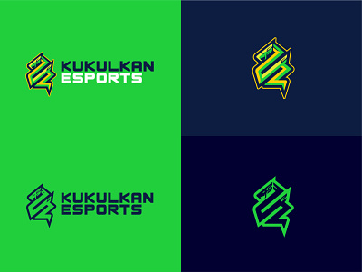 Kukulkan Esports branding esports glyph logo logotype logotype design mexican mythology neon snake symbol
