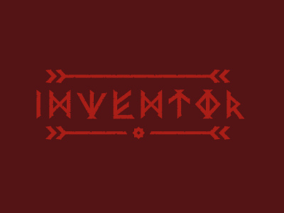 Inventor inventor logo logotype nordic norse norse mythology runes type typography viking