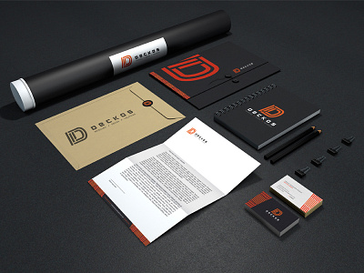 Deckos Stationery brand branding bussiness card folder paper stationery