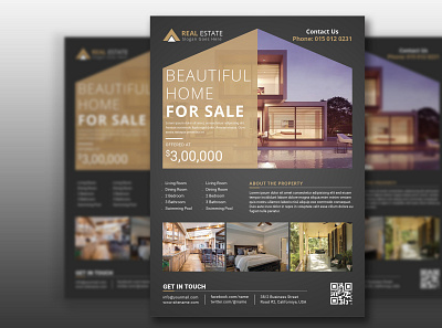 Real Estate Flyer Design template advertisement advertising agency brochure business business brochure business flyer corporate corporate brochure corporate business flyer corporate flyer flyer flyers home flyer house flyer real estate agency real estate branding real estate flyer real estate flyer design realestate