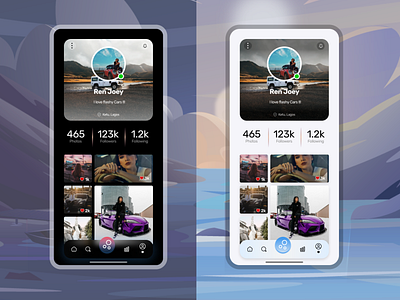 Social Media Profile Page Concept app design figma prototype social media ui ux