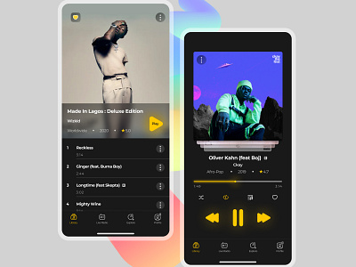 Music Streaming App app design figma graphic design music product design prototype ui uiux ux