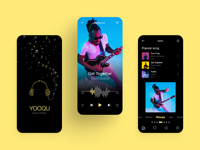 Music Player App Design app audio clean design listeing listening app minimalist mobile mobile ui music music app music player music player ui musics play playlist song spotify ui ux