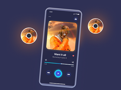 A music player app app branding dailyui dark mode dark theme design dribbble inspiration mobile app music player streaming app ui ui design